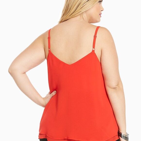 Torrid Strappy Front Double Layer Chiffon Top 3X - Picture 2 of 8